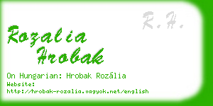 rozalia hrobak business card