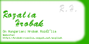 rozalia hrobak business card